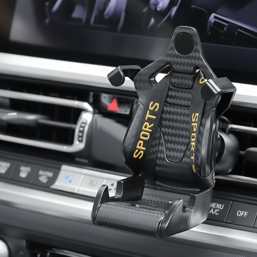 Racing Seat Car Phone Holder - 360° Rotatable Air Vent Clip