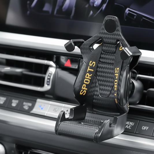 Racing Seat Car Phone Holder - 360° Rotatable Air Vent Clip